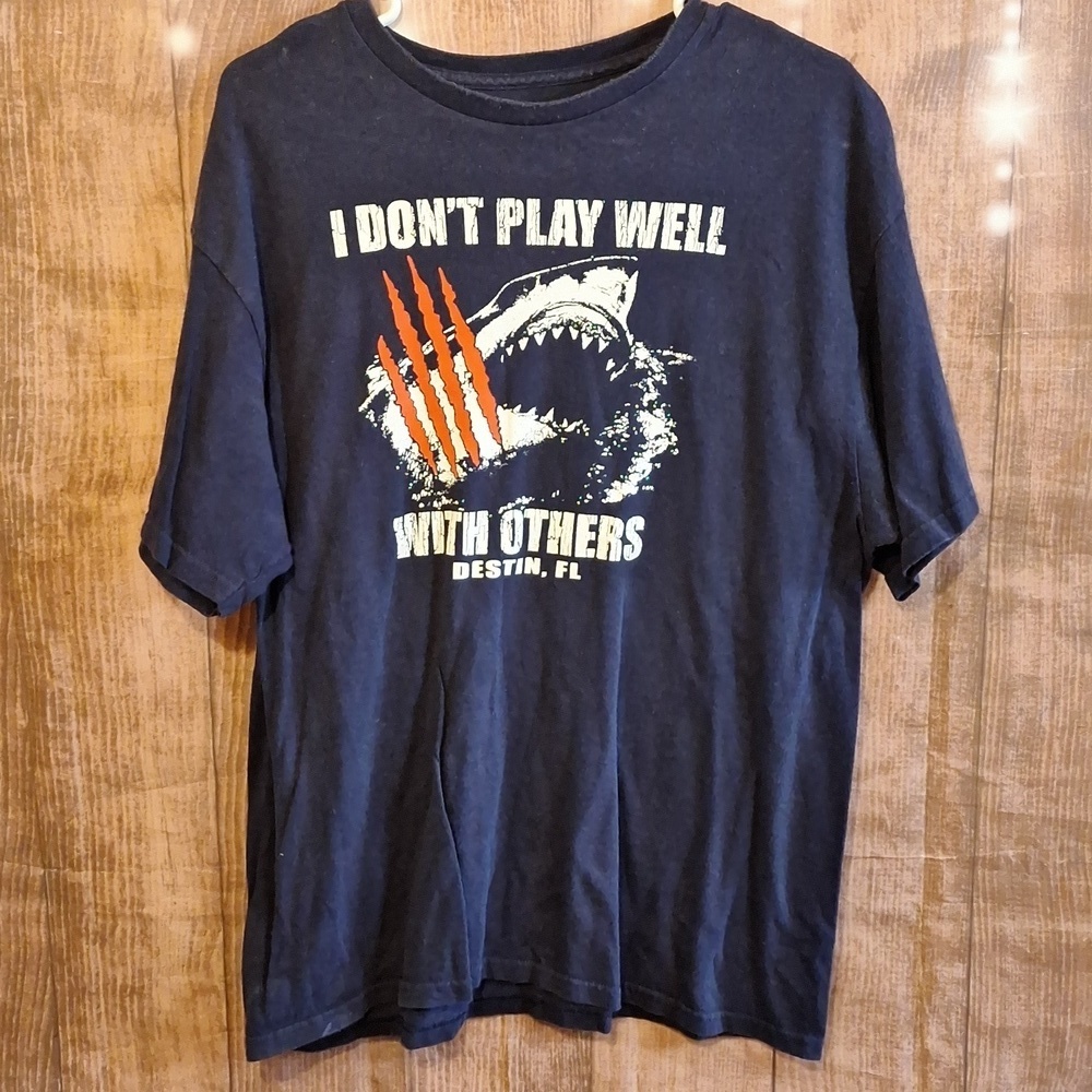 DESTIN, FL T-SHIRT BLUE SHARK PRINT